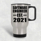 Software Engineer Established EST. 2021 - Silver Travel Mug