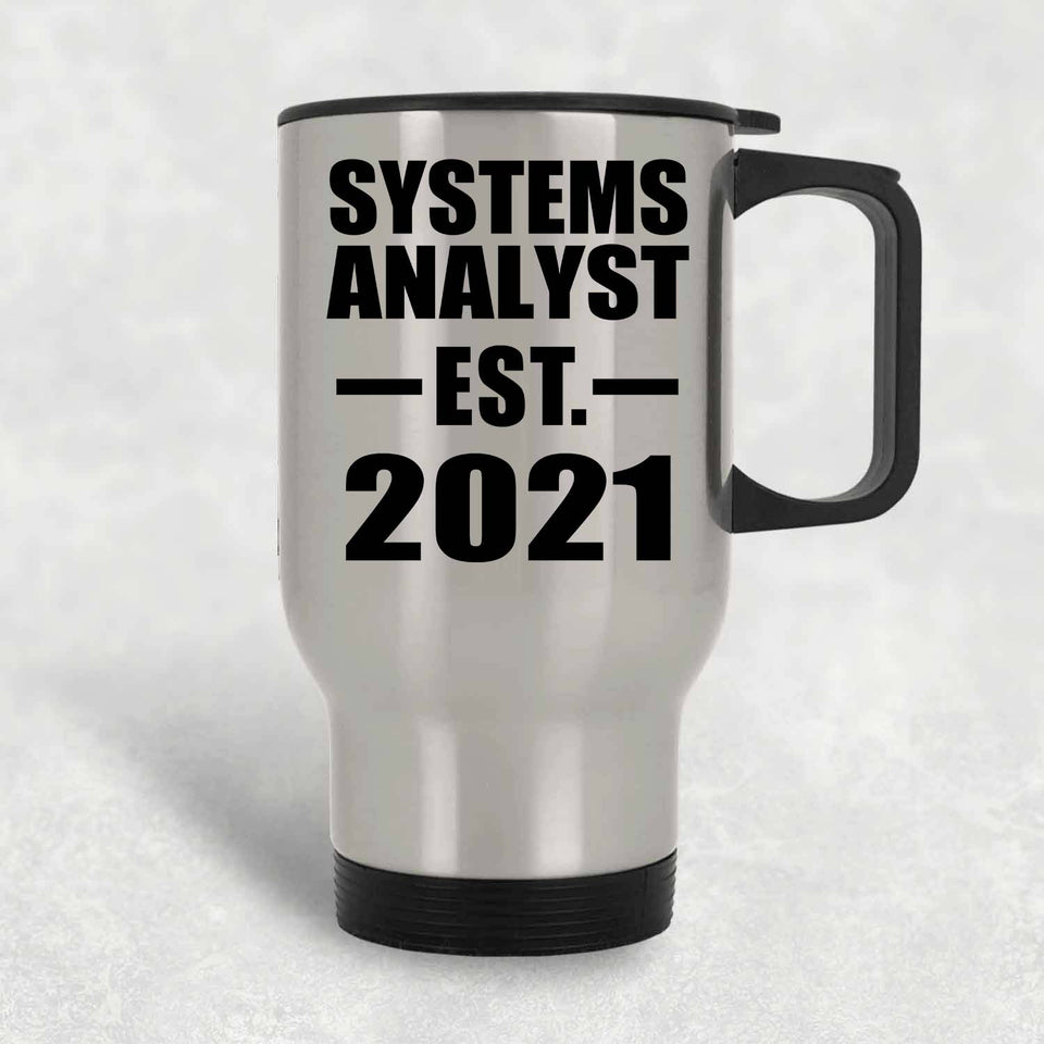 Systems Analyst Established EST. 2021 - Silver Travel Mug