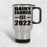 Dairy Farmer Established EST. 2022 - Silver Travel Mug