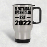 Electrical Technician Established EST. 2022 - Silver Travel Mug