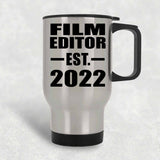 Film Editor Established EST. 2022 - Silver Travel Mug