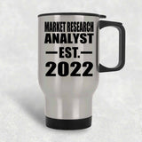 Market Research Analyst Established EST. 2022 - Silver Travel Mug