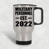Military Personnel Established EST. 2022 - Silver Travel Mug