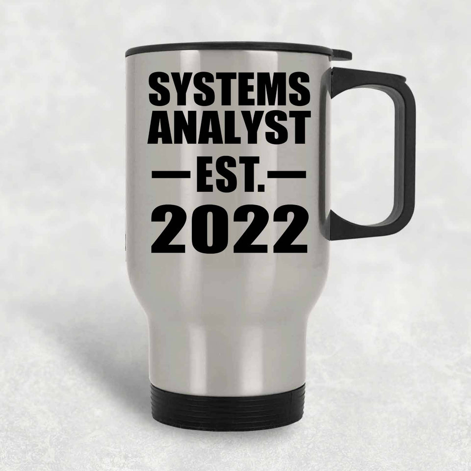 Systems Analyst Established EST. 2022 - Silver Travel Mug