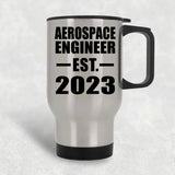 Aerospace Engineer Established EST. 2023 - Silver Travel Mug