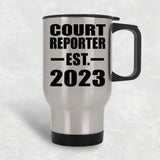 Court Reporter Established EST. 2023 - Silver Travel Mug