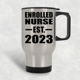 Enrolled Nurse Established EST. 2023 - Silver Travel Mug