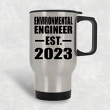 Environmental Engineer Established EST. 2023 - Silver Travel Mug