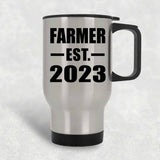 Farmer Established EST. 2023 - Silver Travel Mug