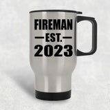 Fireman Established EST. 2023 - Silver Travel Mug