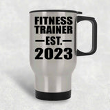 Fitness Trainer Established EST. 2023 - Silver Travel Mug
