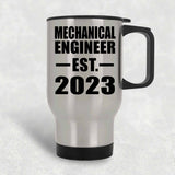 Mechanical Engineer Established EST. 2023 - Silver Travel Mug