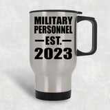 Military Personnel Established EST. 2023 - Silver Travel Mug