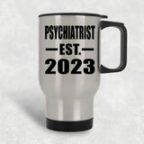 Psychiatrist Established EST. 2023 - Silver Travel Mug