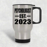Psychologist Established EST. 2023 - Silver Travel Mug