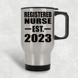 Registered Nurse Established EST. 2023 - Silver Travel Mug