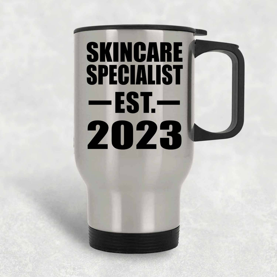 Skincare Specialist Established EST. 2023 - Silver Travel Mug