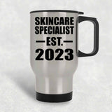 Skincare Specialist Established EST. 2023 - Silver Travel Mug