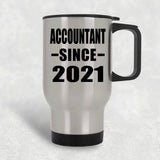 Accountant Since 2021 - Silver Travel Mug