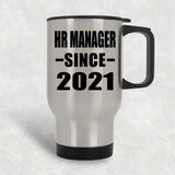 HR Manager Since 2021 - Silver Travel Mug
