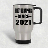 Photographer Since 2021 - Silver Travel Mug