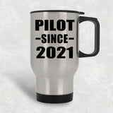 Pilot Since 2021 - Silver Travel Mug