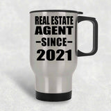 Real Estate Agent Since 2021 - Silver Travel Mug