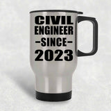 Civil Engineer Since 2023 - Silver Travel Mug