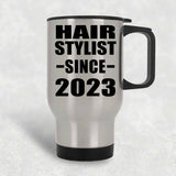 Hair Stylist Since 2023 - Silver Travel Mug