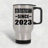 Statistician Since 2023 - Silver Travel Mug