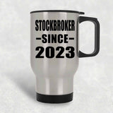 Stockbroker Since 2023 - Silver Travel Mug