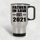 Father In Law Established EST. 2021 - Silver Travel Mug