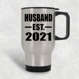 Husband Established EST. 2021 - Silver Travel Mug