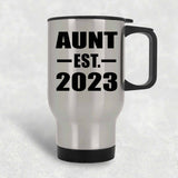 Aunt Established EST. 2023 - Silver Travel Mug