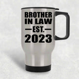 Brother In Law Established EST. 2023 - Silver Travel Mug