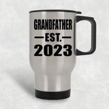 Grandfather Established EST. 2023 - Silver Travel Mug