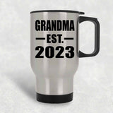 Grandma Established EST. 2023 - Silver Travel Mug