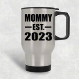 Mommy Established EST. 2023 - Silver Travel Mug