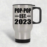 Pop-Pop Established EST. 2023 - Silver Travel Mug