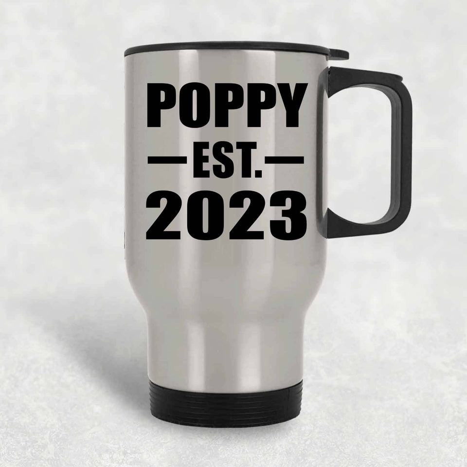Poppy Established EST. 2023 - Silver Travel Mug
