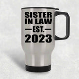 Sister In Law Established EST. 2023 - Silver Travel Mug