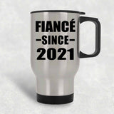 Fiance Since 2021 - Silver Travel Mug