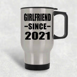 Girlfriend Since 2021 - Silver Travel Mug