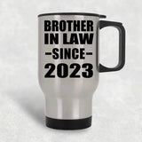 Brother In Law Since 2023 - Silver Travel Mug