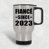 Fiance Since 2023 - Silver Travel Mug