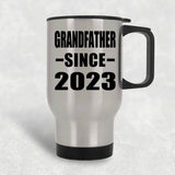 Grandfather Since 2023 - Silver Travel Mug