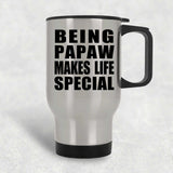Being Papaw Makes Life Special - Travel Mug Silver