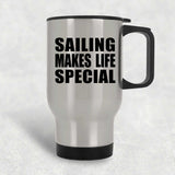 Sailing Makes Life Special - Travel Mug Silver