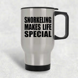Snorkeling Makes Life Special - Travel Mug Silver