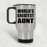 World's Greatest Aunt - Silver Travel Mug